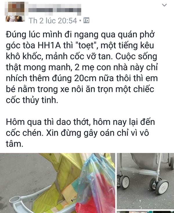 Hà Nội: Cư dân HH Linh Đàm lại hết hồn khi chiếc cốc thủy tinh rơi xuống, suýt trúng đầu 2 mẹ con - Ảnh 3.