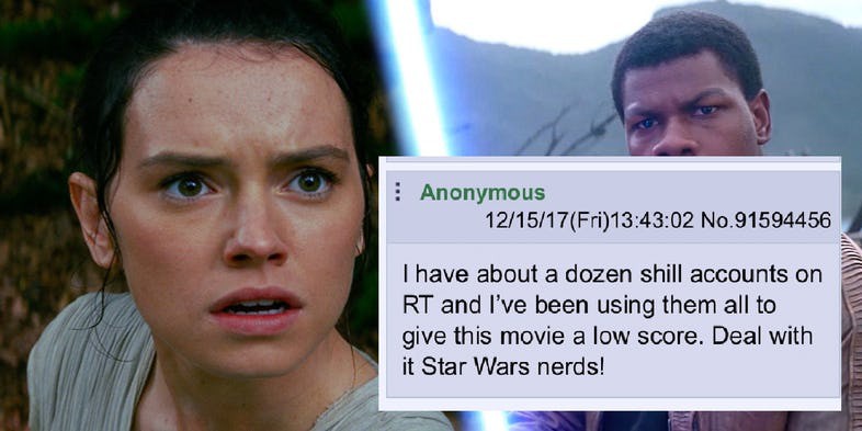 Nghi án điểm số khán giả của Star Wars: The Last Jedi bị dìm hàng một cách có chủ ý - Ảnh 3. Nghi án điểm số khán giả của Star Wars: The Last Jedi bị dìm hàng một cách có chủ ý - Ảnh 3.