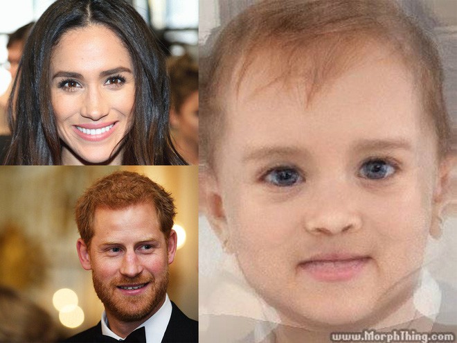 Hoàng tử Harry và Meghan Markle chỉ mới rục rịch cho đám cưới, người ta đã dự đoán gương mặt của tiểu công chúa, hoàng tử sau này - Ảnh 4.