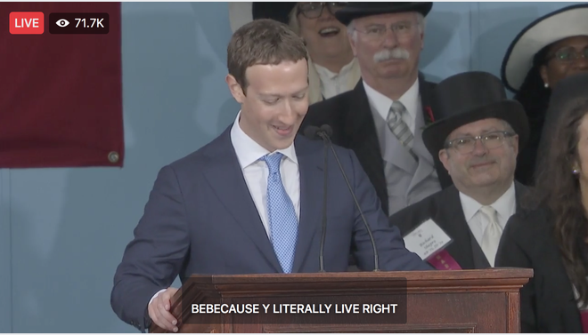 Mark Zuckerberg biểu diễn tính năng chuyển giọng nói thành văn bản để livestream diễn văn Tốt nghiệp, kết quả thì ôi thôi thảm họa không tin được - Ảnh 5.