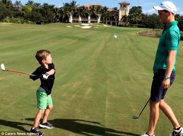 Chỉ có một tay, bé 6 tuổi chơi golf điêu luyện khiến người lớn cũng phải tròn mắt! - Ảnh 5.