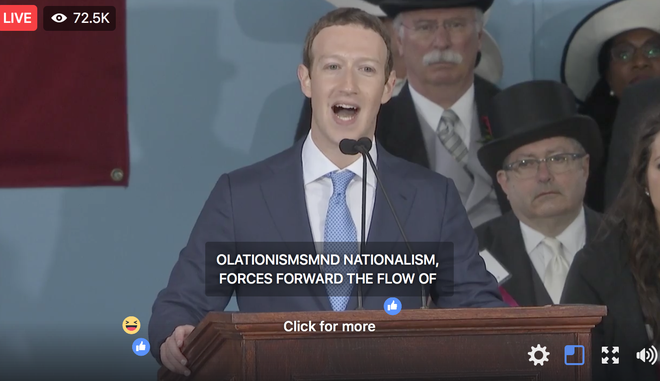 Mark Zuckerberg biểu diễn tính năng chuyển giọng nói thành văn bản để livestream diễn văn Tốt nghiệp, kết quả thì ôi thôi thảm họa không tin được - Ảnh 7.