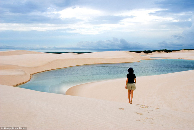 Kỳ diệu cảnh sa mạc biến thành hàng ngàn hồ nước xanh biếc đẹp như tiên cảnh - Ảnh 7.