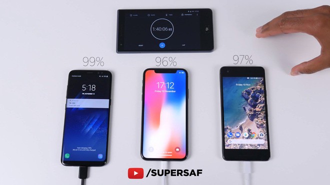 Samsung Galaxy S8 đánh bại Google Pixel 2 và iPhone X trong cuộc đọ sức về tốc độ sạc nhanh - Ảnh 8.