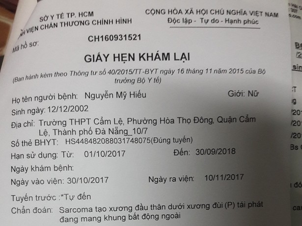 Mẹ vừa mới mất, người cha đau đớn nh&igrave;n con g&aacute;i 15 tuổi mắc bệnh ung thư xương &aacute;c t&iacute;nh m&agrave; kh&ocirc;ng tiền chữa trị - Ảnh 8.