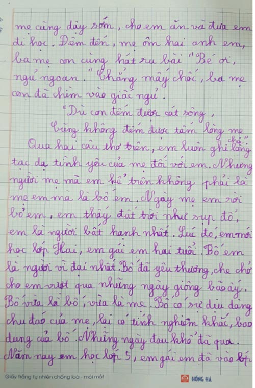Bài văn tả mẹ nhưng lại ra bố của bé lớp 5 khiến ai cũng nghẹn ngào - Ảnh 3.