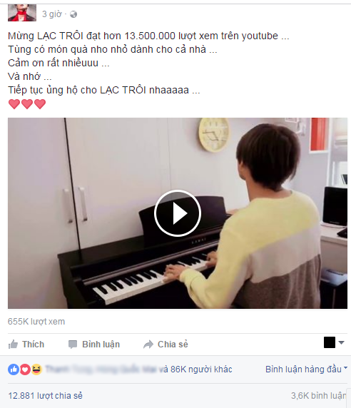 Sơn Tùng M-TP vừa đánh đàn vừa hát Lạc Trôi tặng fan mừng MV đạt 13 triệu 500 nghìn lượt xem - Ảnh 3.