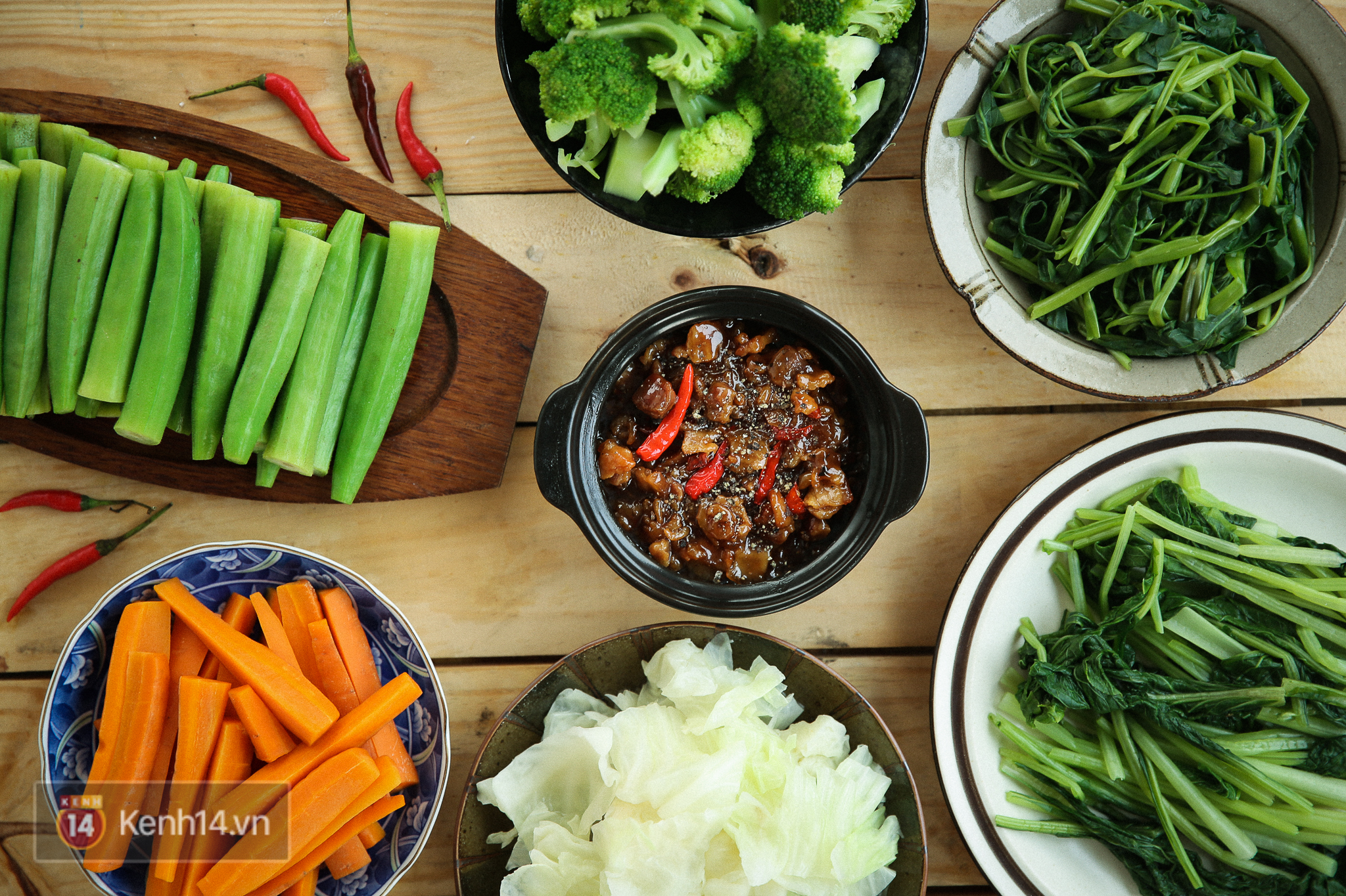 An Kou Rau Ăn rau trước khi ăn thịt, cơm - tưởng đùa hóa lợi đủ đường