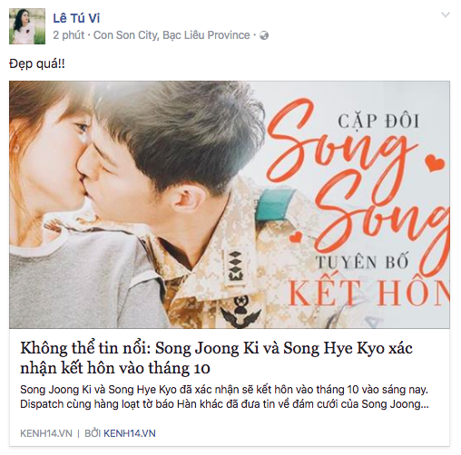 Biết tin Song Hye Kyo và Song Joong Ki kết hôn, sao Việt: Người phấn khích, kẻ khóc ròng - Ảnh 5.