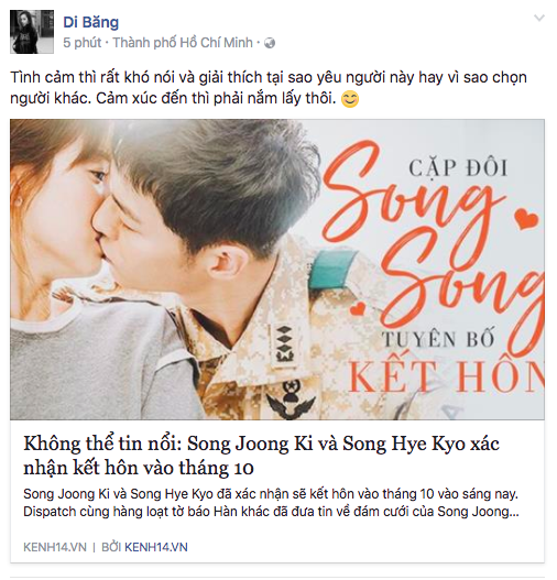 Biết tin Song Hye Kyo và Song Joong Ki kết hôn, sao Việt: Người phấn khích, kẻ khóc ròng - Ảnh 6.