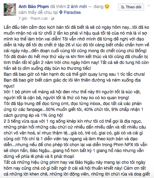 Bảo Ngậu sốc khi bị ném đá thậm tệ, tiết lộ từng xin đạo diễn được chết cùng Lương Bổng - Ảnh 1.