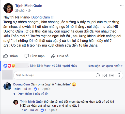 Minh Quân: Trong showbiz thảo mai, có khi Dương Cầm lại là hàng hiếm - Ảnh 2.