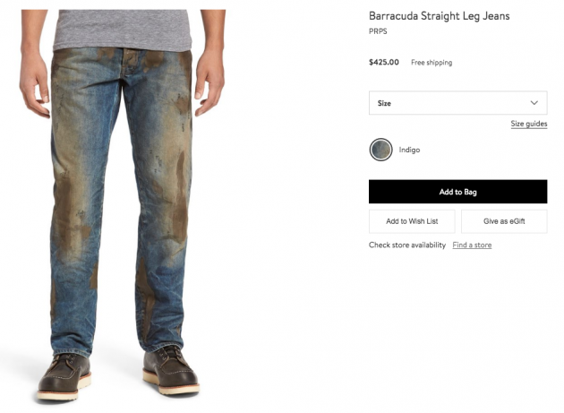 Mẫu quần jeans lấm lem bùn đất phong cách thợ hồ giá 9 triệu đồng - Ảnh 2.