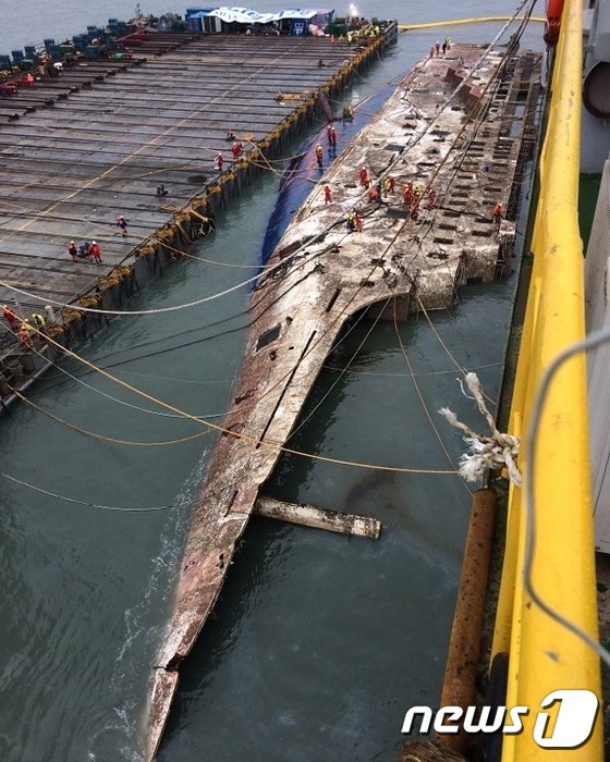 Ngay trong quá trình trục vớt phà Sewol, điều kỳ diệu đã xuất hiện trên bầu trời Hàn Quốc - Ảnh 1.