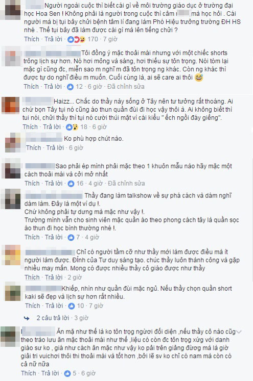 Cư d&acirc;n mạng tranh c&atilde;i về việc Ph&oacute; hiệu trưởng ĐH Hoa Sen mặc quần đ&ugrave;i, &aacute;o thun trong giờ giảng b&agrave;i - Ảnh 4.