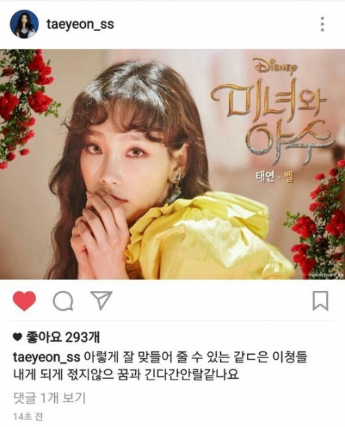 Taeyeon (SNSD) lại bị ném đá khi chia sẻ câu nói vô nghĩa trên Instagram - Ảnh 1.