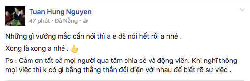 Giữa l&ugrave;m x&ugrave;m với Duy Mạnh, Tuấn Hưng tuy&ecirc;n bố: Anh em đ&atilde; n&oacute;i hết rồi. Xong l&agrave; xong anh nh&eacute;! - Ảnh 1.