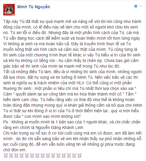 Minh Tú xin lỗi khán giả vì thái độ gay gắt trên sóng truyền hình - Ảnh 4.