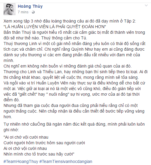 Tin sao Việt: Hoàng Thùy an ủi Minh Tú vẫn không quên "chêm" ca dao tục ngữ - Ảnh 4.