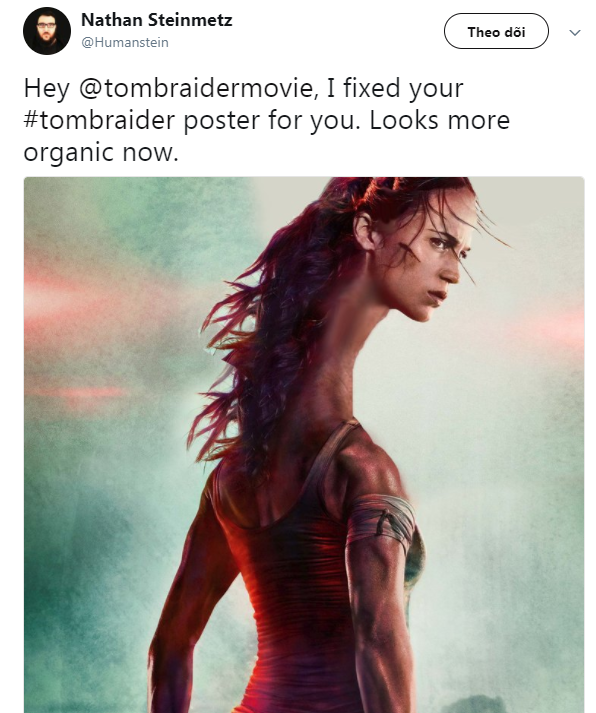 Chiếc cổ dị như... lọ hoa của mỹ nhân Alicia Vikander gây phẫn nộ trên poster Tomb Raider mới - Ảnh 4.