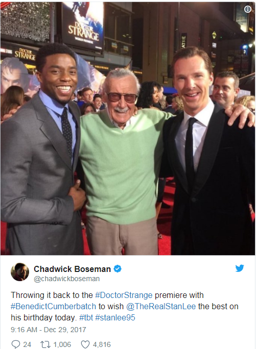 Anh em Avengers nhao nhao chúc mừng thọ bố già Stan Lee tròn 95 tuổi - Ảnh 3.