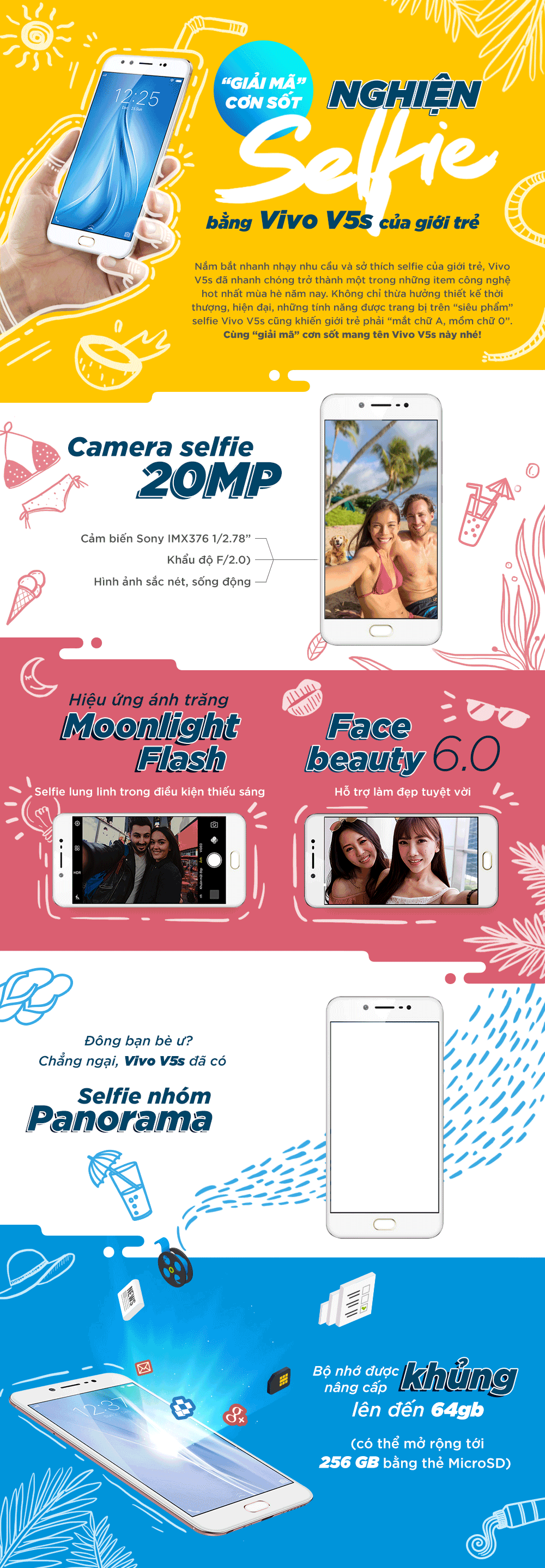 Giải m&atilde; cơn sốt nghiện selfie bằng điện thoại Vivo V5s của giới trẻ - Ảnh 1.