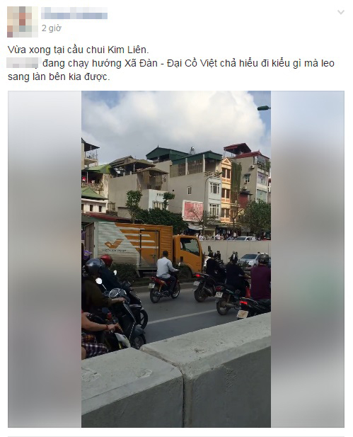Câu hỏi khó trong ngày: Làm thế nào mà xe tải lại leo sang làn bên kia được? - Ảnh 1.