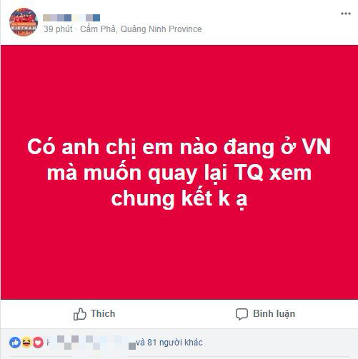 Du học sinh Trung Quốc lũ lượt lập team, hi vọng trở lại Trung Quốc để xem trận chung kết của đội tuyển U23 Việt Nam - Ảnh 1.