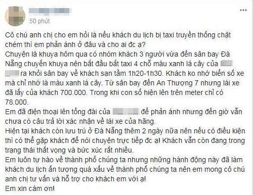 Sa thải tài xế taxi ở Đà Nẵng “chặt chém du khách Hàn Quốc 700.000 đồng cho chuyến đi 5,1 km - Ảnh 1.