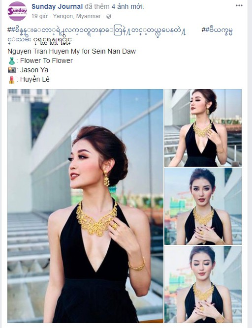 Huyền My được truyền thông Myanmar săn đón, phủ sóng mạnh mẽ trên mạng xã hội nước bạn - Ảnh 6.