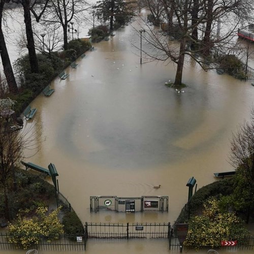 Hình ảnh nước tràn bờ sông Seine khiến Paris thất thủ - Ảnh 4.