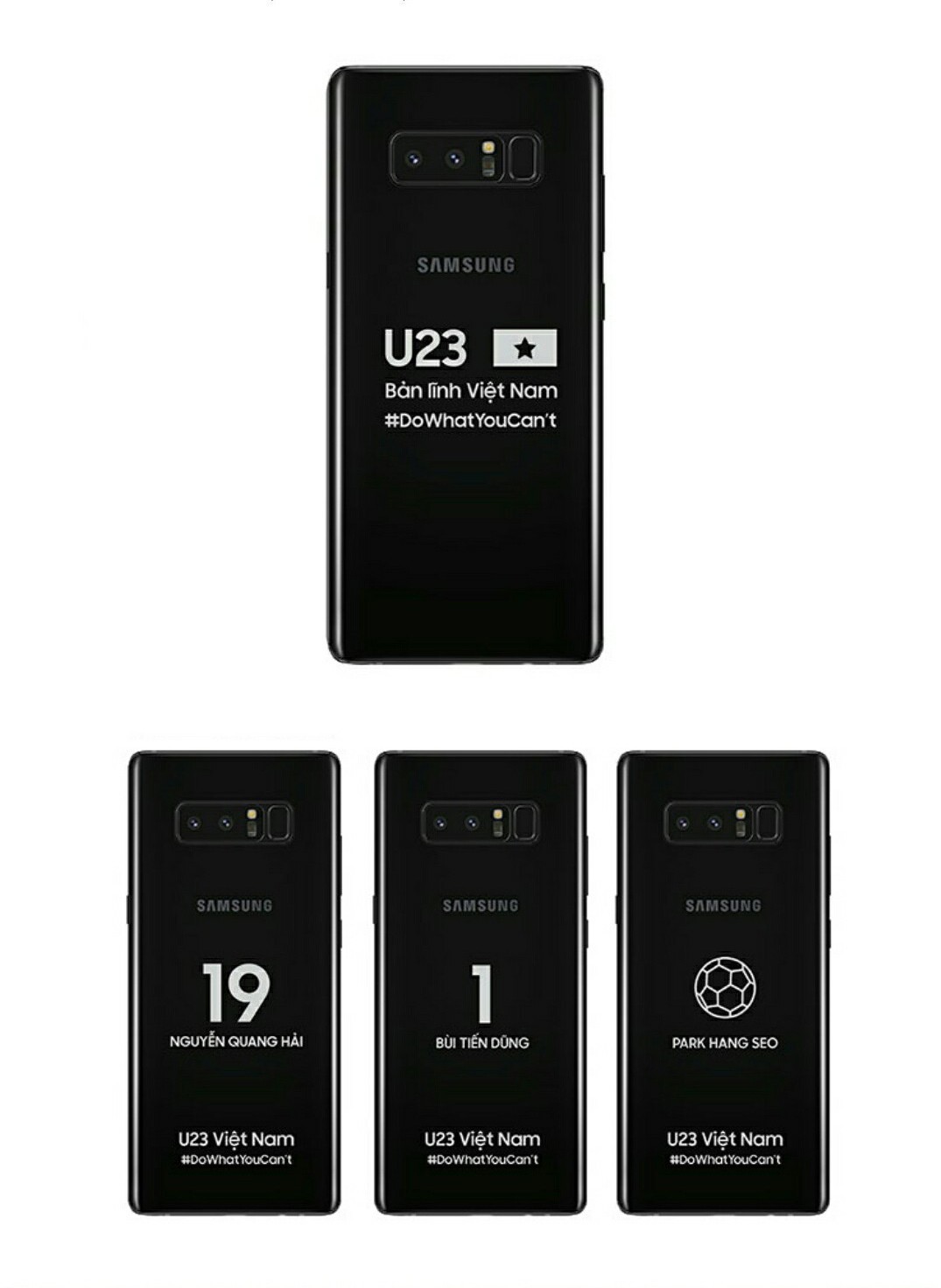 Samsung tặng mỗi cầu thủ U23 Việt Nam một điện thoại Galaxy Note 8 phiên bản hàng thửa - Ảnh 1.