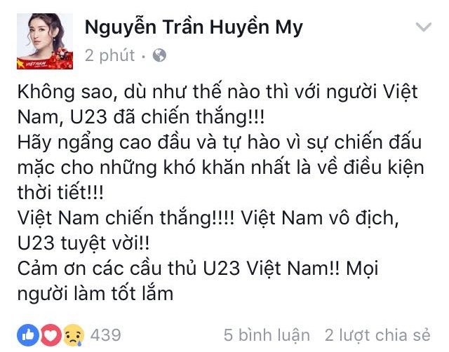 U23 Việt Nam ơi, đã quá tuyệt vời rồi!: Sao Việt đồng loạt lên tiếng động viên đội tuyển nước nhà - Ảnh 4.