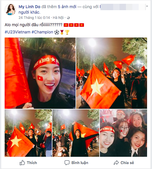 Hoa hậu Đỗ Mỹ Linh đã ở đâu trong suốt trận đấu chung kết của đội tuyển U23 Việt Nam? - Ảnh 1.