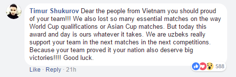Fanpage AFC thay cover đội thắng, giữa hàng trăm bình luận lọt thỏm 4 chia sẻ của fan Uzbekistan nhưng đó đều là lời khen cho Việt Nam! - Ảnh 5.