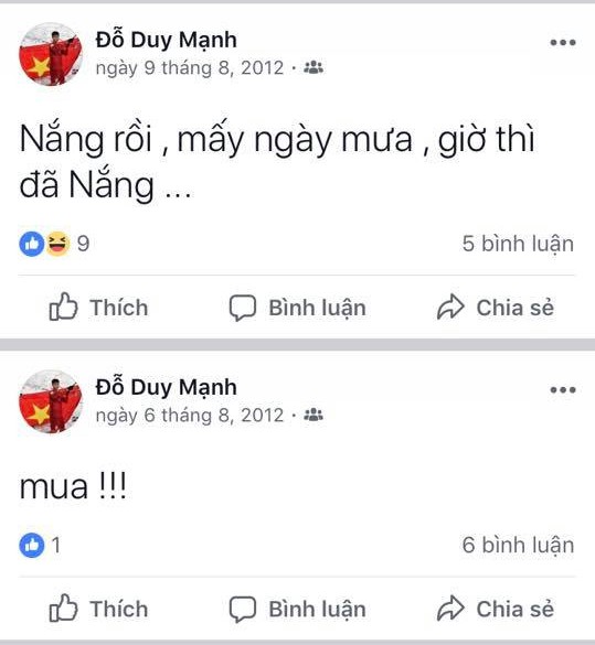 Thời trẻ trâu của Duy Mạnh U23: viết FB chỉ toàn than thở về chuyện nắng mưa, ăn ngủ, lại còn teencode - Ảnh 10.