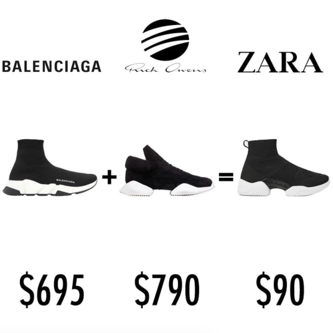 Mẫu sneakers mới nhất của Zara lại vướng nghi án đạo nhái Balenciaga và Rick Owens - Ảnh 3. Mẫu sneakers mới nhất của Zara lại vướng nghi án đạo nhái Balenciaga và Rick Owens - Ảnh 3.