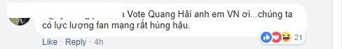 CĐV Việt Nam gọi nhau bầu chọn, quyết gi&uacute;p si&ecirc;u phẩm vẽ cầu vồng trong tuyết của Quang Hải thắng giải - Ảnh 5.