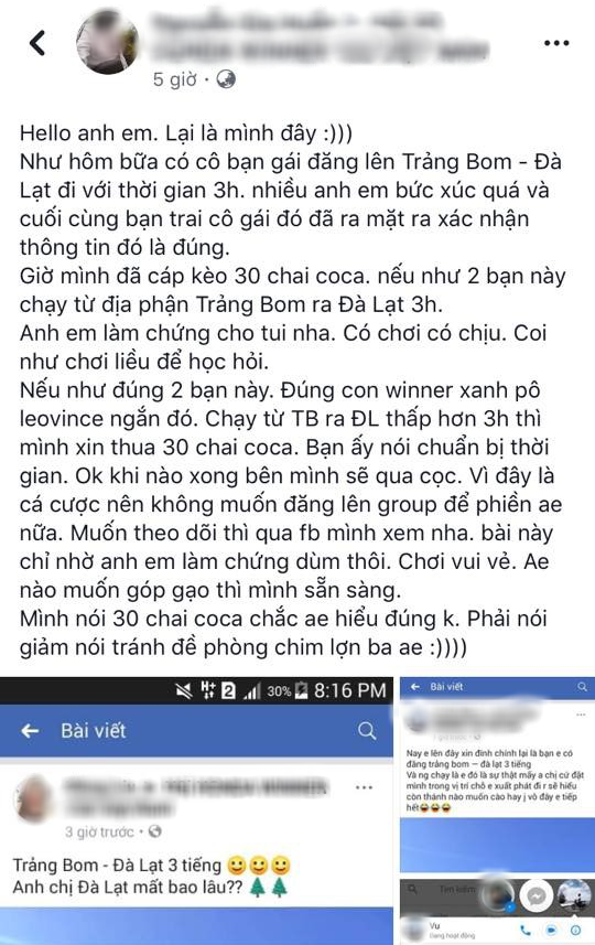 Chỉ vì bài đăng của cô gái trên Facebook mà hai thanh niên cá cược có thể nguy hiểm đến tính mạng - Ảnh 4.