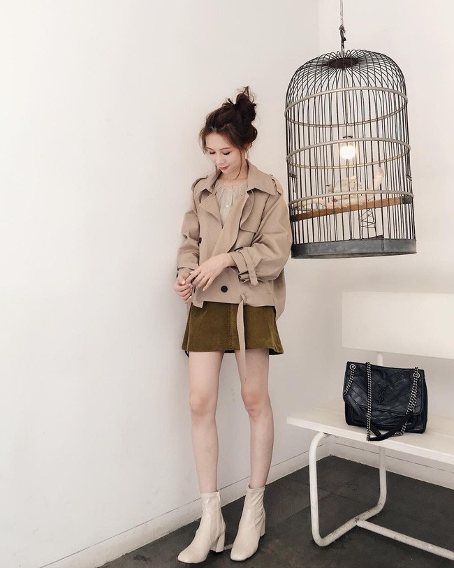 Ngại mặc trench coat vì sợ nuốt người”, nàng mét rưỡi có ngay một phiên bản dáng lửng giúp tôn chiều cao cực đỉnh này - Ảnh 4.