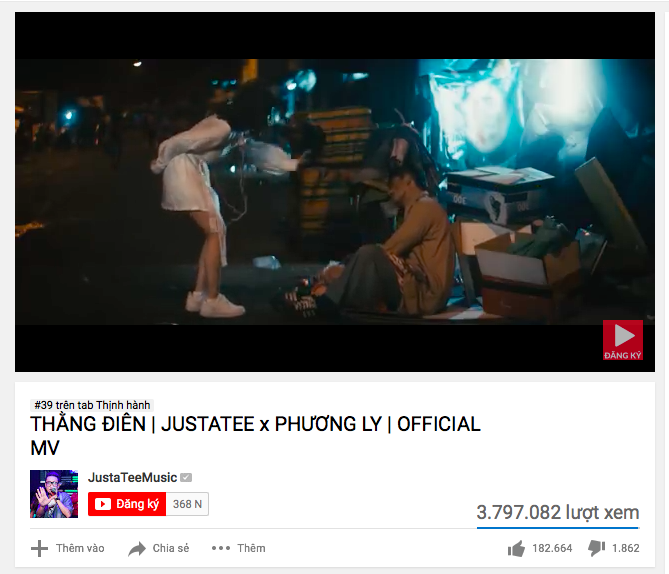 Không chỉ chạm đỉnh Youtube Vietnam, Thằng điên còn lan toả Trending các nước Nhật Bản, Canada - Ảnh 2.
