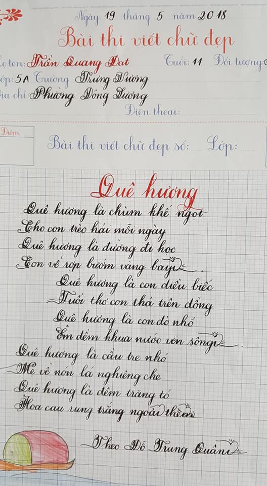 Thầy nào trò nấy, học sinh của 18 cô giáo viết đẹp gây sốt hôm qua cũng có nét chữ không máy in nào sánh bằng - Ảnh 2.