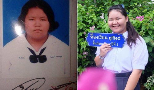 Quá trình lột xác từ nặng 1 tạ xuống chỉ còn hơn 50kg của thiếu nữ Thái Lan - Ảnh 1.