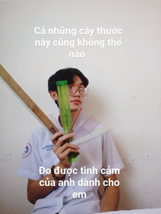 Thanh niên dùng bút xoá, máy tính casio, thước kẻ... thay lời yêu gửi crush - Ảnh 5.