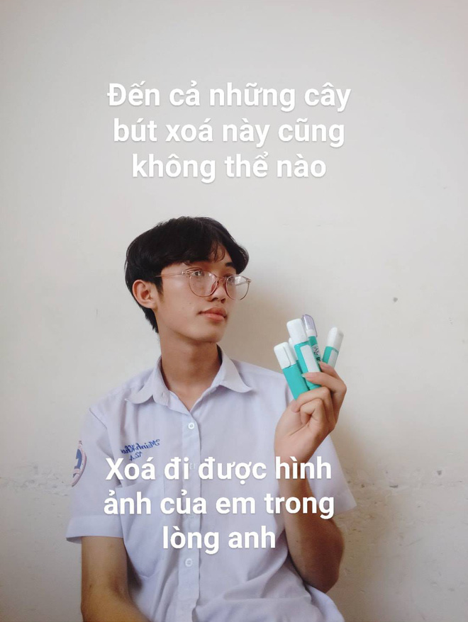 Thanh niên dùng bút xoá, máy tính casio, thước kẻ... thay lời yêu gửi crush - Ảnh 6.