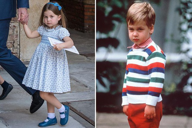 Loạt khoảnh khắc giống nhau như hai giọt nước của Công chúa Charlotte và Hoàng tử William - Ảnh 2.