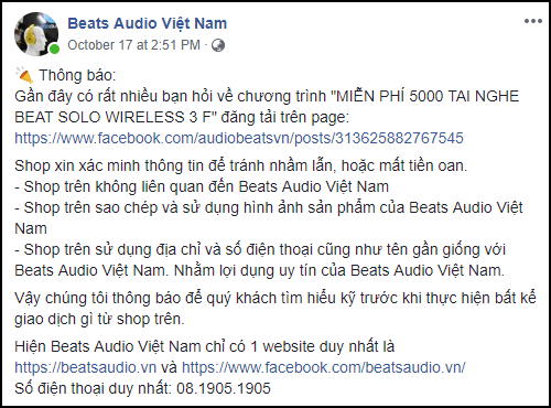 Cú lừa mua tai nghe Beats 4 triệu giá 0 đồng trên Facebook: Kẻ gian có thể hốt hàng chục triệu trong vài ngày - Ảnh 2.