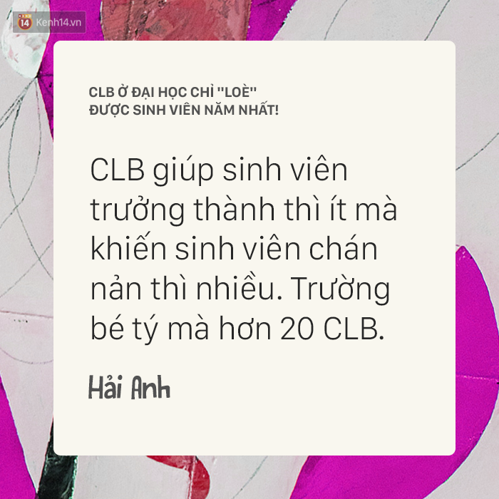 Tại sao chỉ có sinh viên năm nhất hứng thú với CLB ở trường ĐH trong khi năm 2, 3, 4 không ai quan tâm? - Ảnh 1.