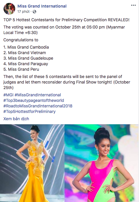 Miss Grand International tung bảng xếp hạng quan trọng trước giờ G chung kết, Phương Nga giữ vị trí cao - Ảnh 1.