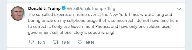 Tổng thống Donald Trump phủ nhận dùng iPhone bằng một tweet được đăng bằng... iPhone - Ảnh 2.